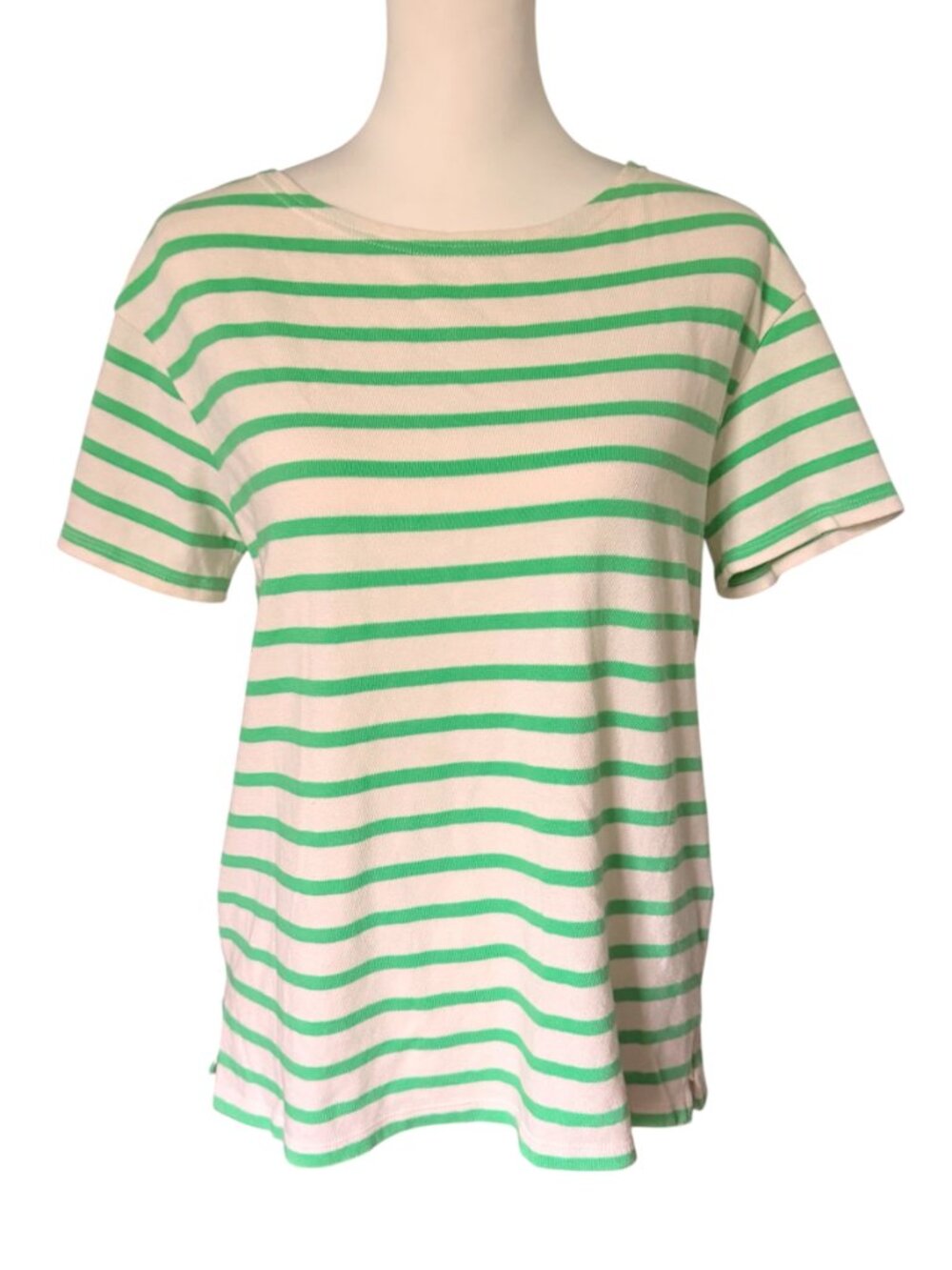 Old Navy Green and White Tee Medium - Picture 1 of 3
